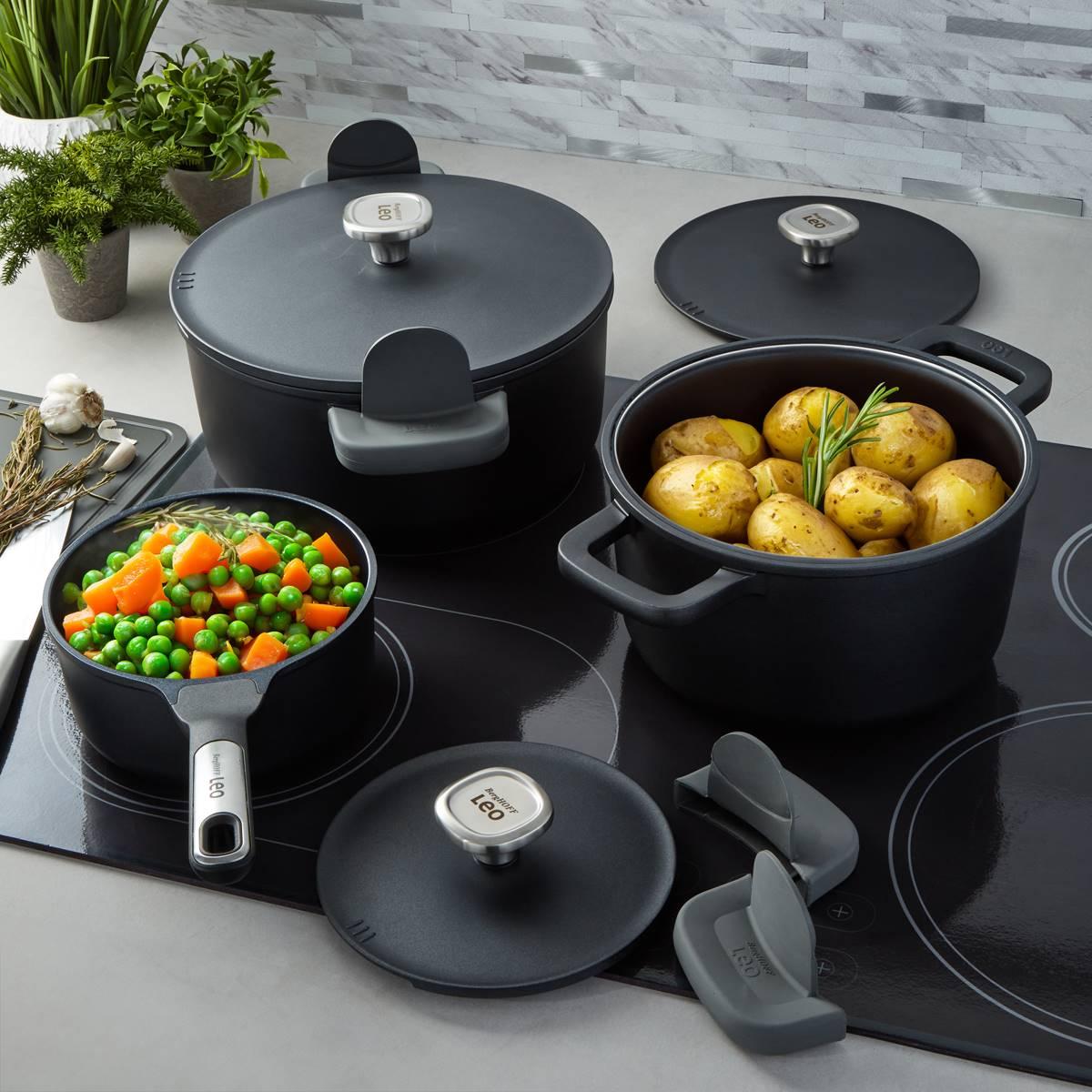 BergHOFF Phantom 6pc. Nonstick Ceramic Cookware Set w/ Lids