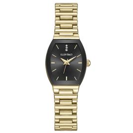 Womens Ellen Tracy Gold-Tone Tonneau Bracelet Watch - ET5464GD