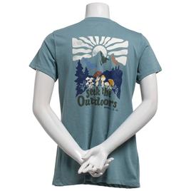 Womens Mountain and Isles Seek the Outdoors Mushroom Graphic Tee