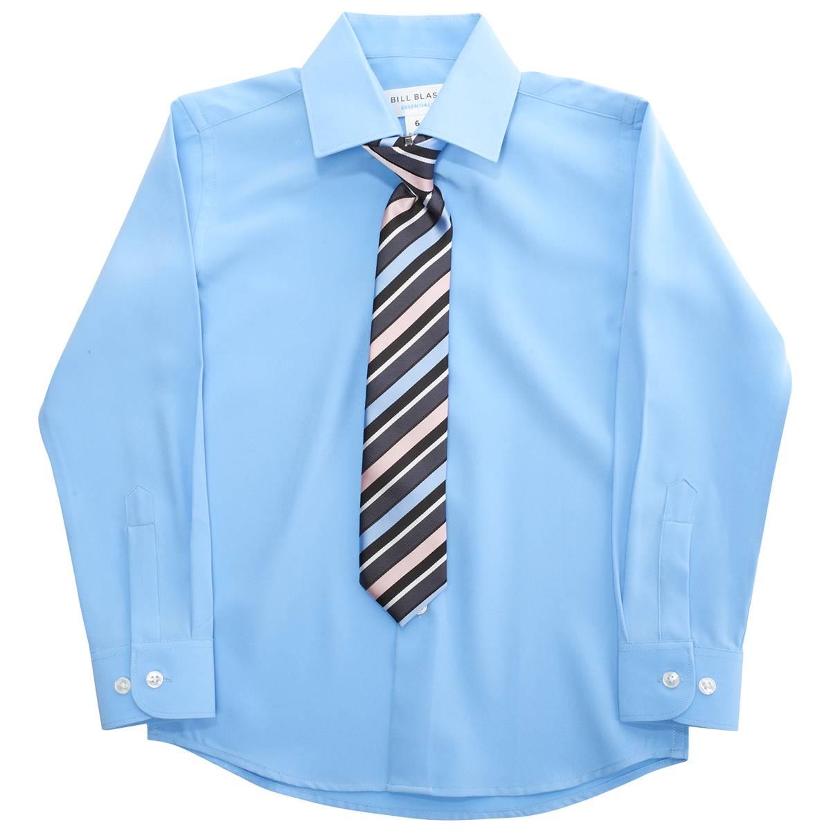Boys (4-7) Bill Blass Dress Shirt w/ Tie - Della Robbia Blue