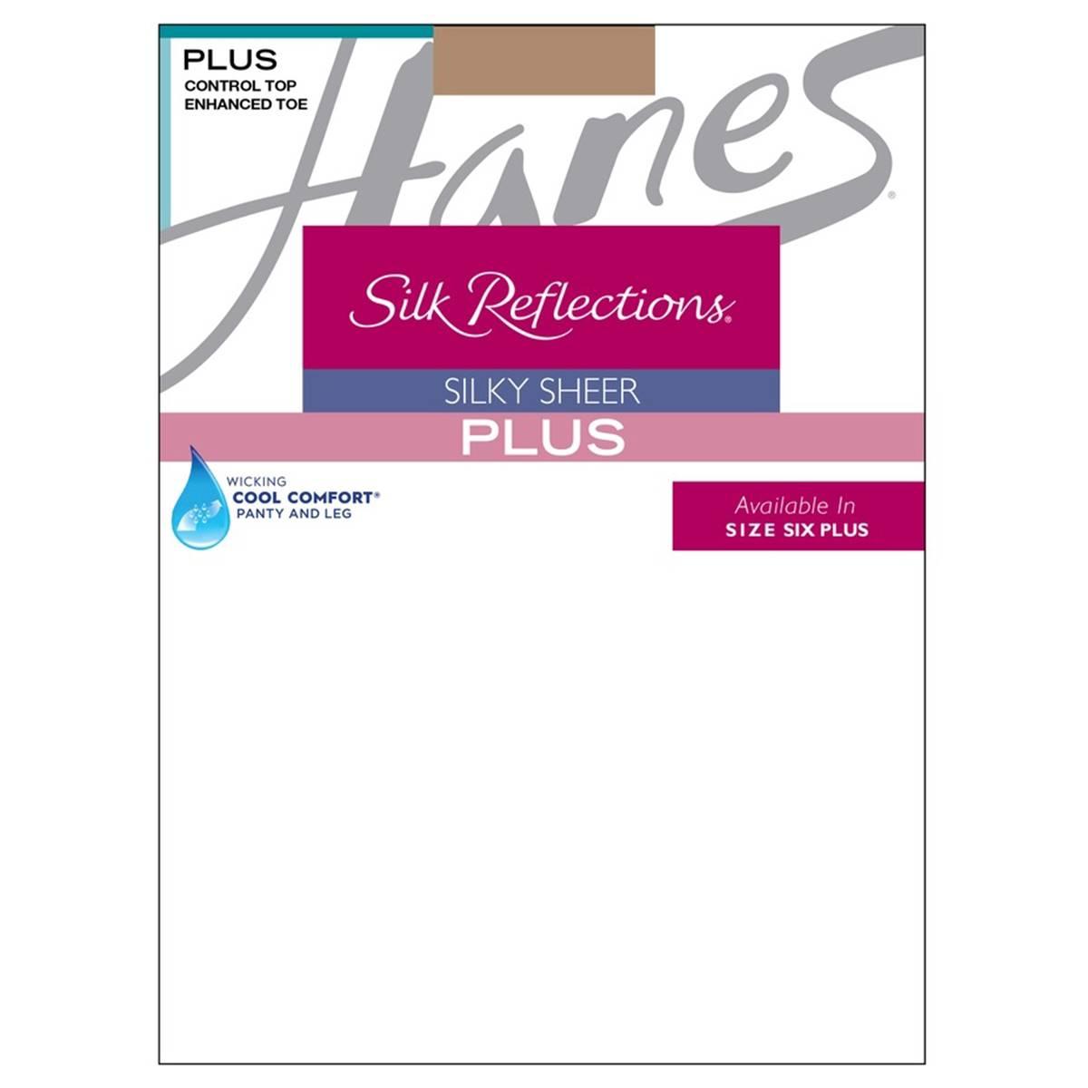Plus Size Hanes(R) Silk Reflections Plus Silky Sheer Pantyhose