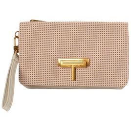 Womens Tahari Woven Large Flap Wristlet