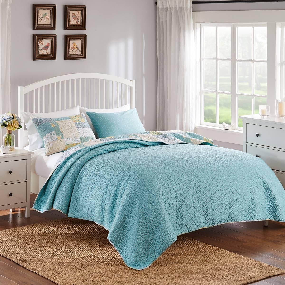 Greenland Home Fashions™ Evangeline Floral Reversible Quilt Set