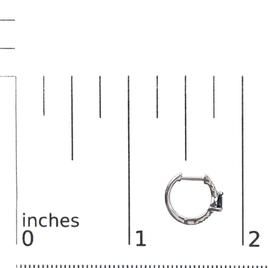 Haus of Brilliance 10kt. White Gold Blue Sapphire Hoop Earrings