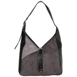 DS Fashion Ultra Suede Color Block Hobo w/ Tassel