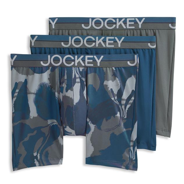 Mens Jockey® 3pk. Infinite Cool Boxer Briefs - Blue/Grey