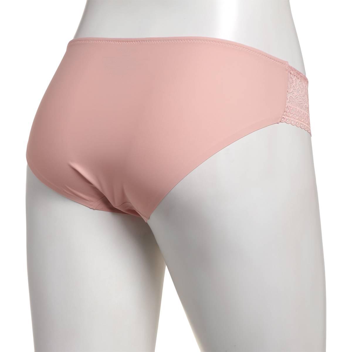 Womens Laura Ashley® Brush Bikini Panties w/ Lace Side - LS7790AB