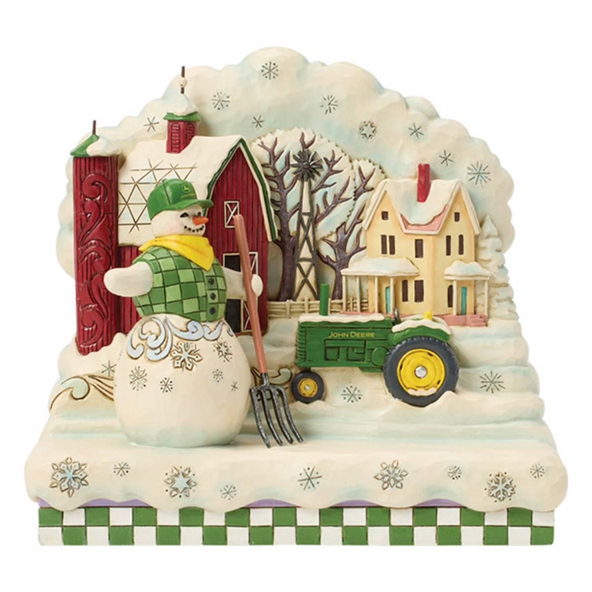Jim Shore Heartwood Creek Snowman Scene Christmas Figurine