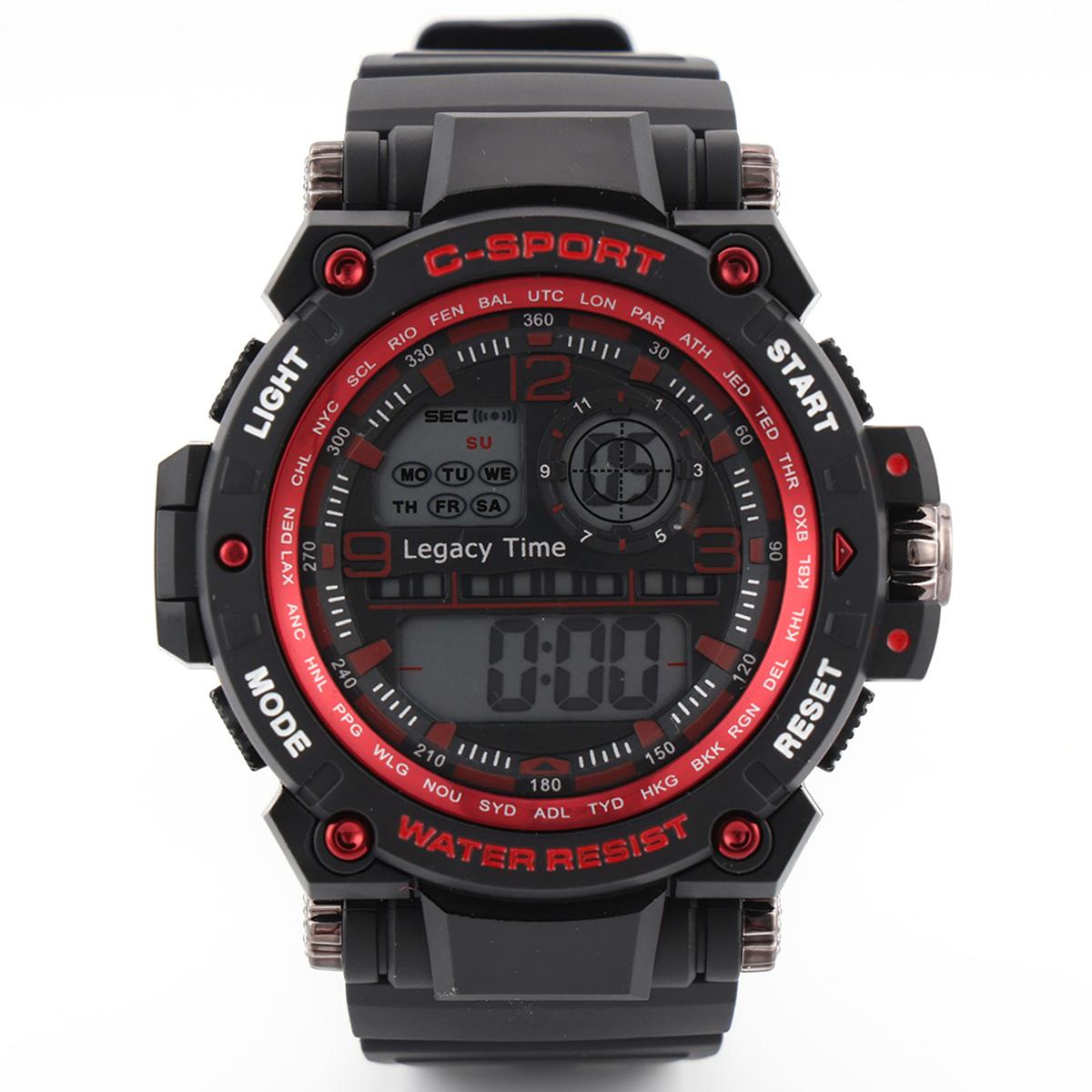 Mens C-Sport Digital Watch - 26-085W-RED