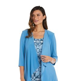 Petite R&M Richards 2pc. 3/4 Sleeve Geometric Jacket Dress