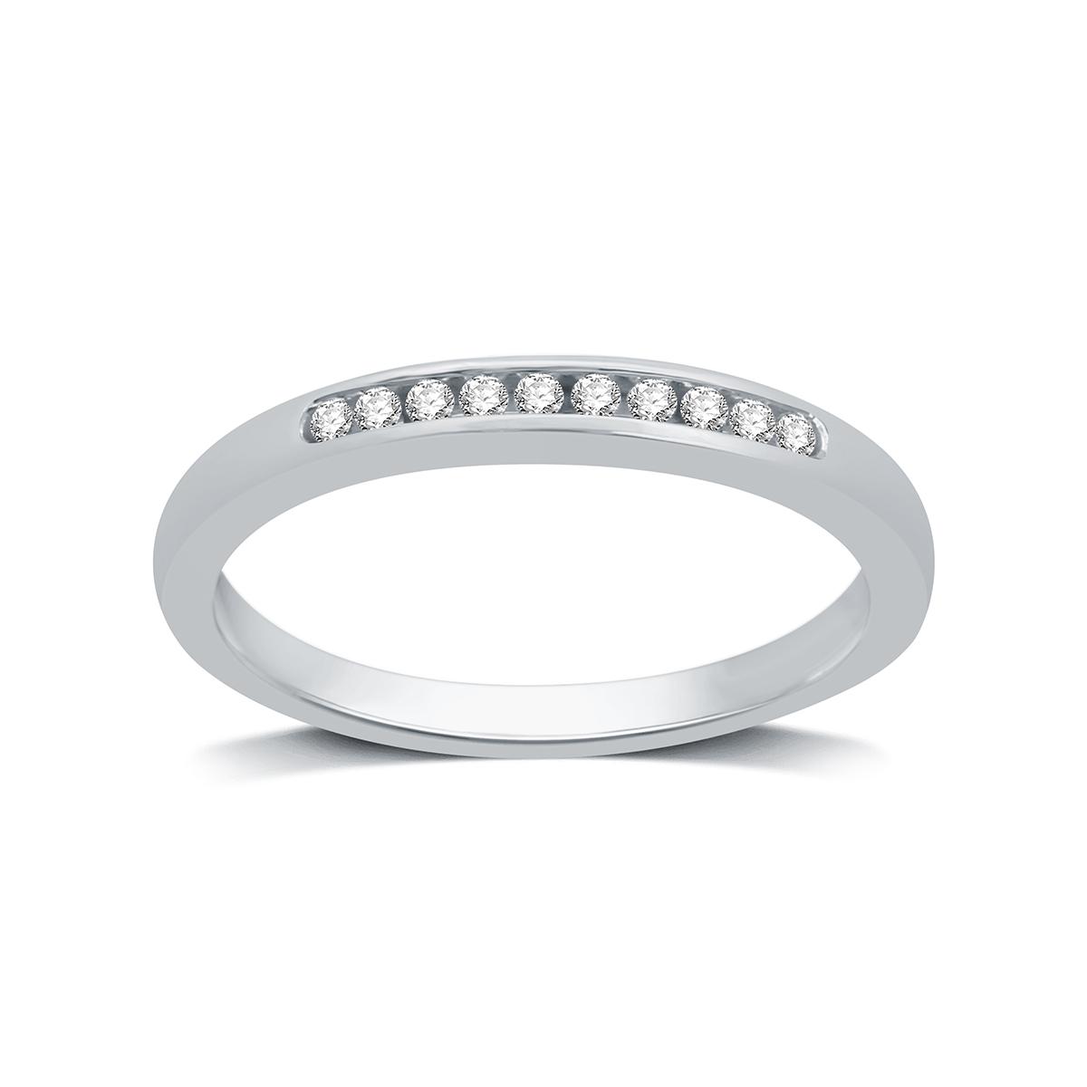 Endless Affection(tm) 10kt. White Gold 1/10ctw. Wedding Band