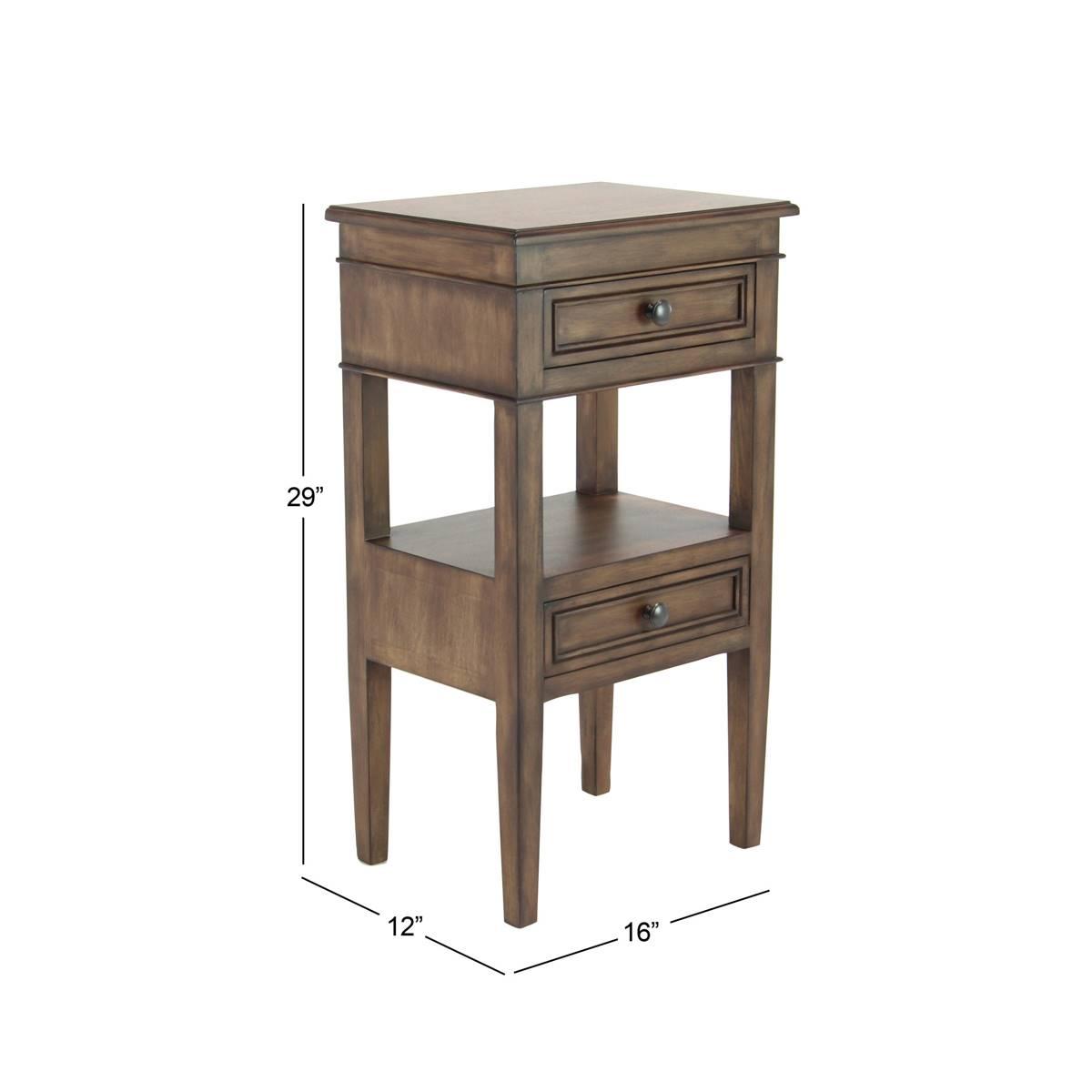 9th & Pike® Brown Pine Traditional Accent Table