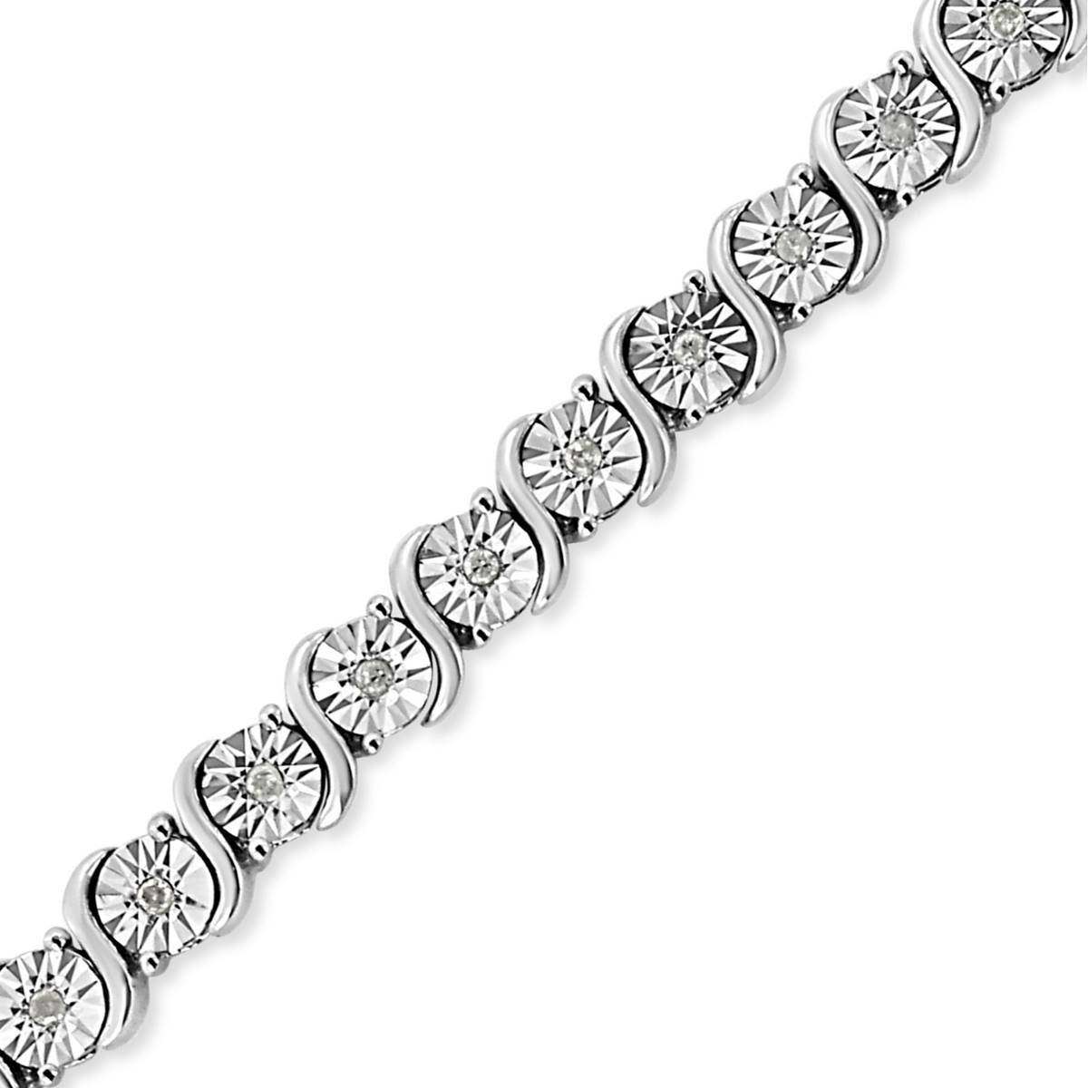 Haus of Brilliance Sterling Silver 1/4ctw. Tennis Bracelet