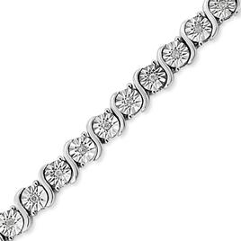 Haus of Brilliance Sterling Silver 1/4ctw. Tennis Bracelet