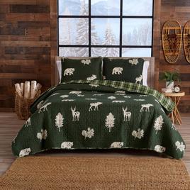 FreshFolds 3pc. Reversible Premium Forest-Themed Quilt Set