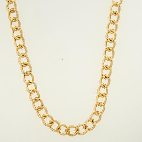 Wearable Art Gold-Tone Cable Link Necklace