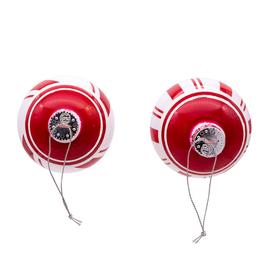 Kurt S. Adler 6pc. Red & White Glass Ball Ornaments Set