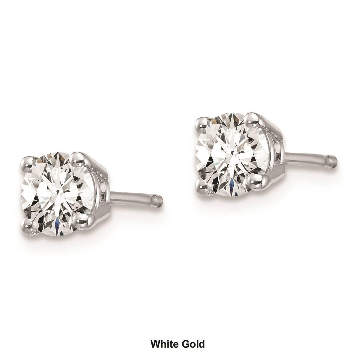 Pure Fire 14kt. Gold 4-Prong 2/3ctw. Diamond Stud Earrings