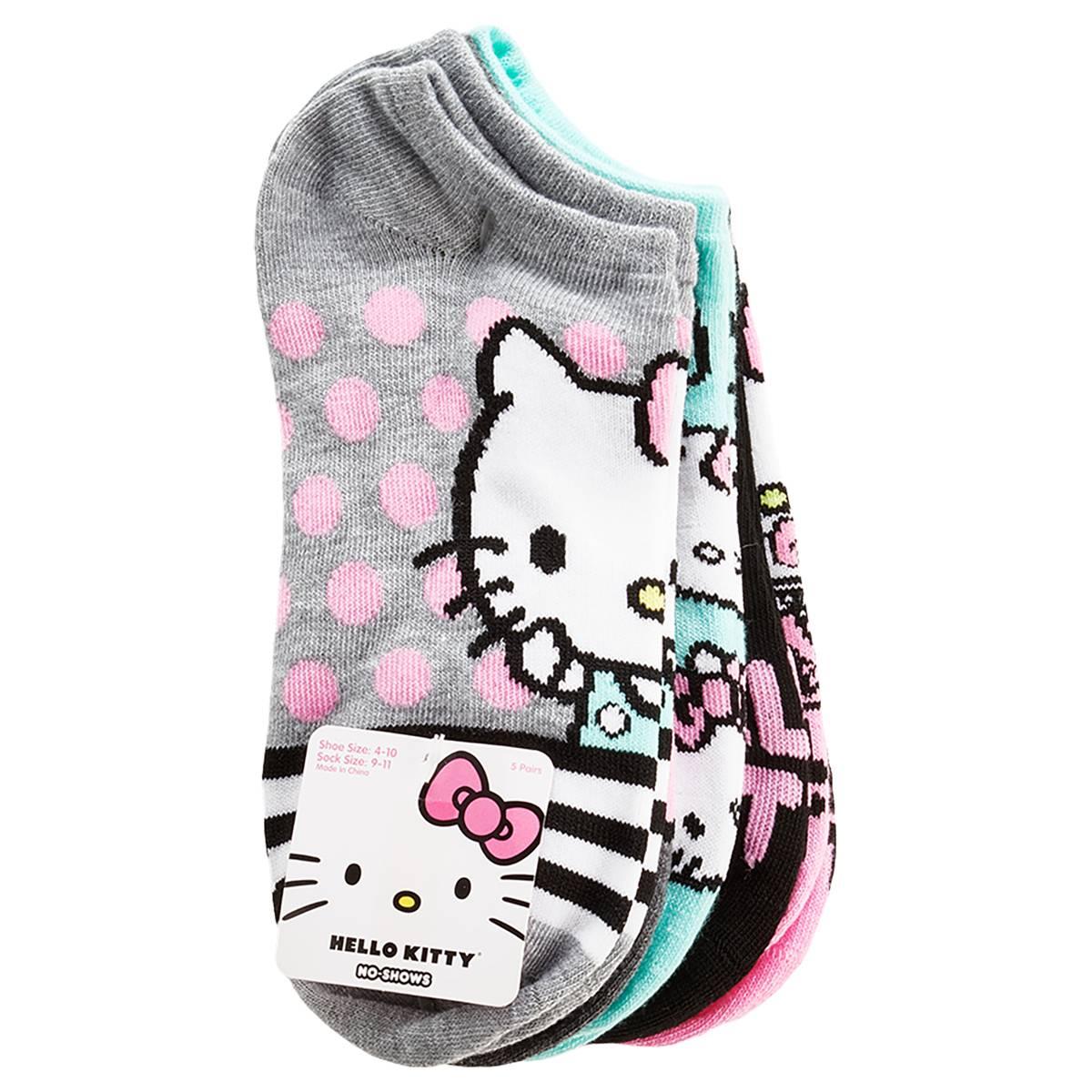 Girls Hello Kitty(R) 5pk. No Show Socks