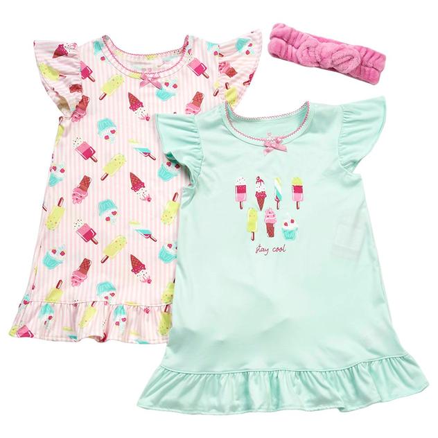 Girls (4-6x) Betsey Johnson Ice Cream/Popsicles 2pk. Nightgowns