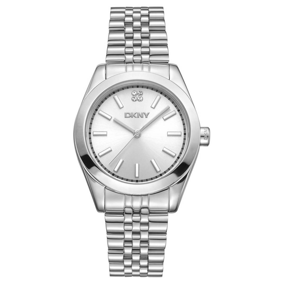 Womens DKNY Nolita Midi Silver Dial Bracelet Watch - DK1L029M0035