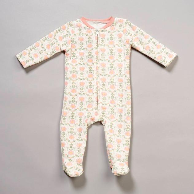 Baby Girl (NB-9M) Chick Pea® Daisy Quilted Footie