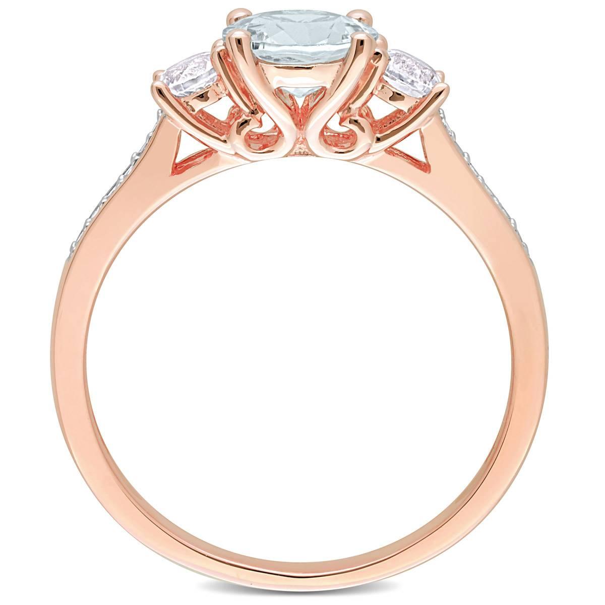 Gemstone Classics™ Aquamarine & Lab Created White Sapphire Ring