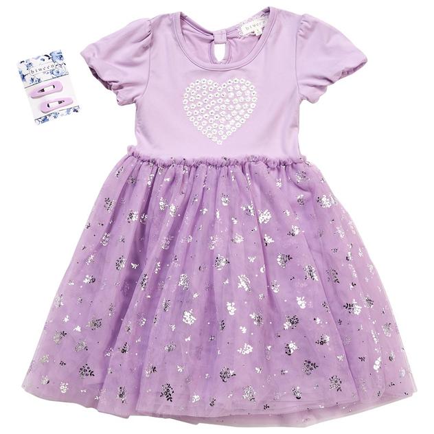 Girls (4-6x) BTween® Short Sleeve Floral Heart Tutu Dress