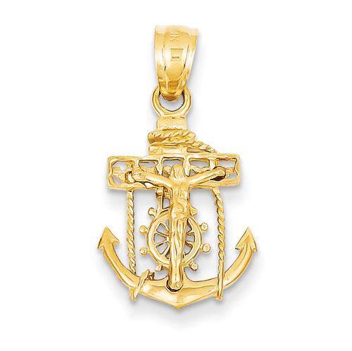 Gold Classics(tm) 14kt. Yellow Gold Mariner's Cross Pendant