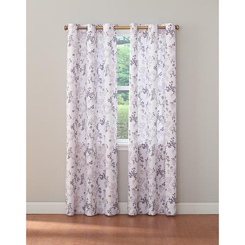 Marra Leaf Print Grommet Curtain Panel