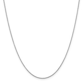 Unisex Gold Classics(tm) .9mm. 14k White Gold Cable 14in. Necklace