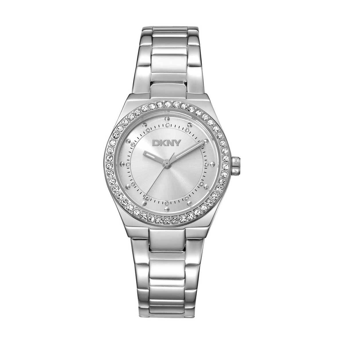 Womens DKNY Crystal Dial Markers Crystal Bezel Watch-DK1L100M0045