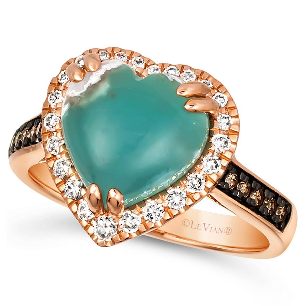 Le Vian(R) Peacock Aquaprase(tm) Vanilla & Chocolate Diamond Ring