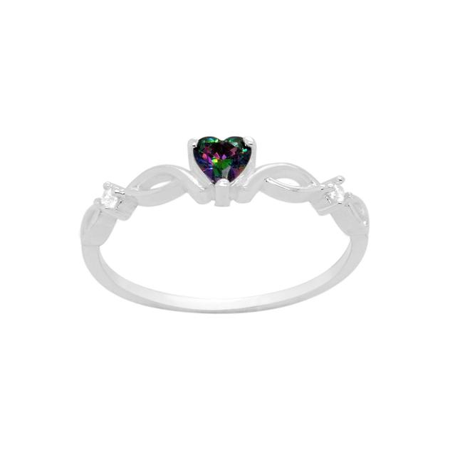 Sterling Silver & Mystic CZ Stackable Statement Ring