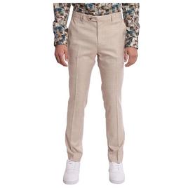 Mens Paisley & Gray Pants - Cream Beige