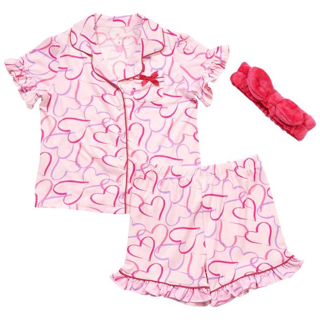 Girls (4-6x) Betsey Johnson 2pc. Heart Short Sleeve Pajama Set