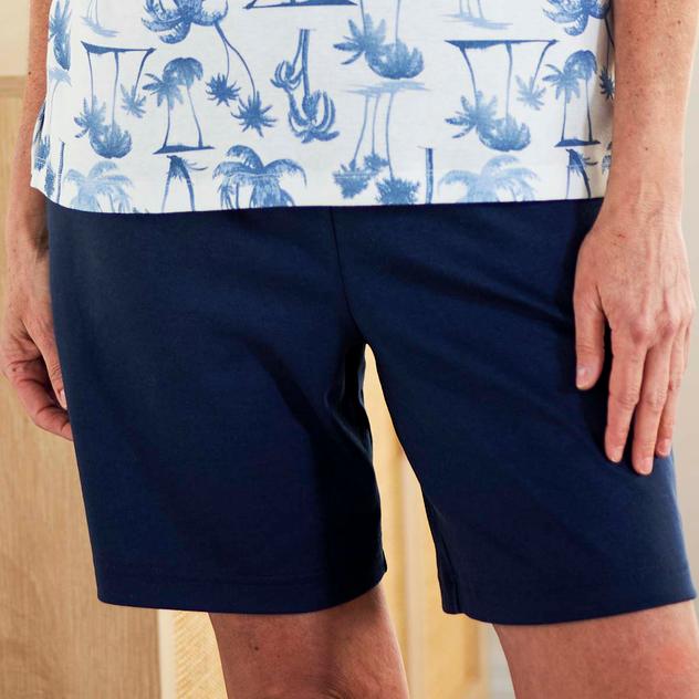 Plus Size Hasting & Smith Drawstring Waistband Knit Shorts