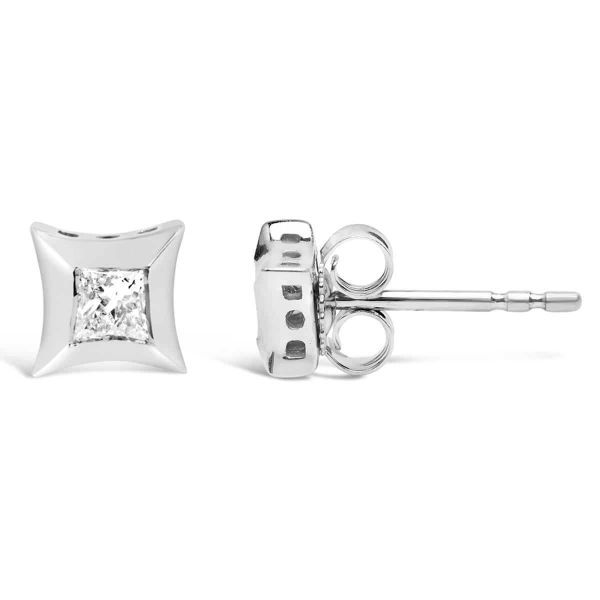 Haus of Brilliance 10kt. White Gold 1/5ctw. Diamond Stud Earrings