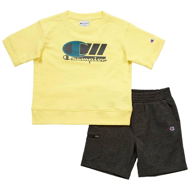 Boys (4-7) Champion® Terry Crew & Cargo Shorts Set - Limelight
