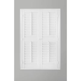 Faux Wood Plantation Shutter Kit - 23-25x24in. - 35-37x36in.