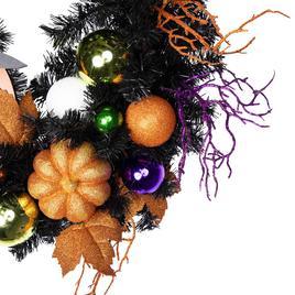 Northlight Seasonal Witches Hat Jack-O-Lantern Halloween Wreath