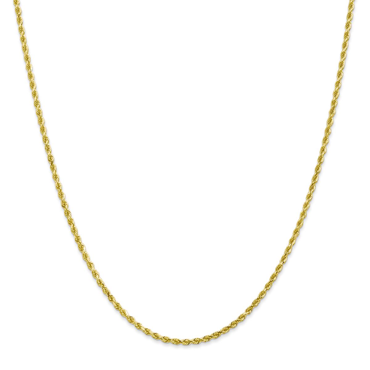 Gold Classics(tm) 10kt. 2mm 20in. Diamond-cut Rope Chain