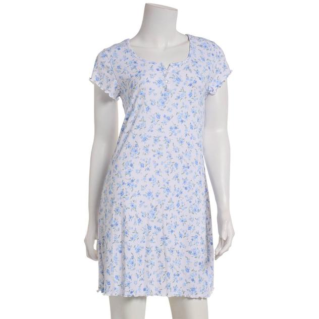 Plus Size Laura Ashley® Short Sleeve Mini Bouquets Nightshirt