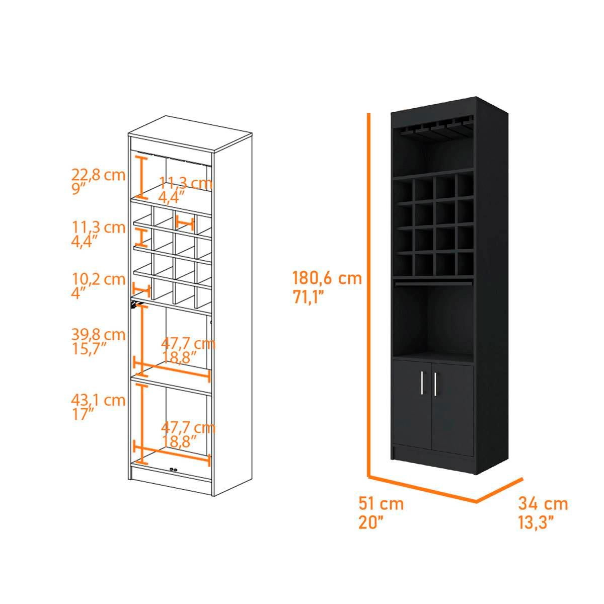 FM FURNITURE Kabul Kava Bar Cabinet