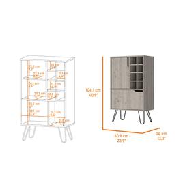 FM FURNITURE Sheffield White L Bar Cabinet
