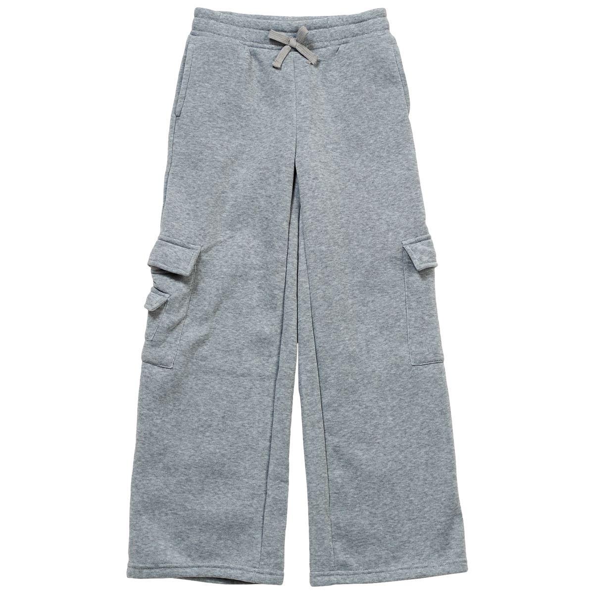 Girls (7-14) 1st Kiss® Wide Leg Cargo Sweatpants - Heather Grey