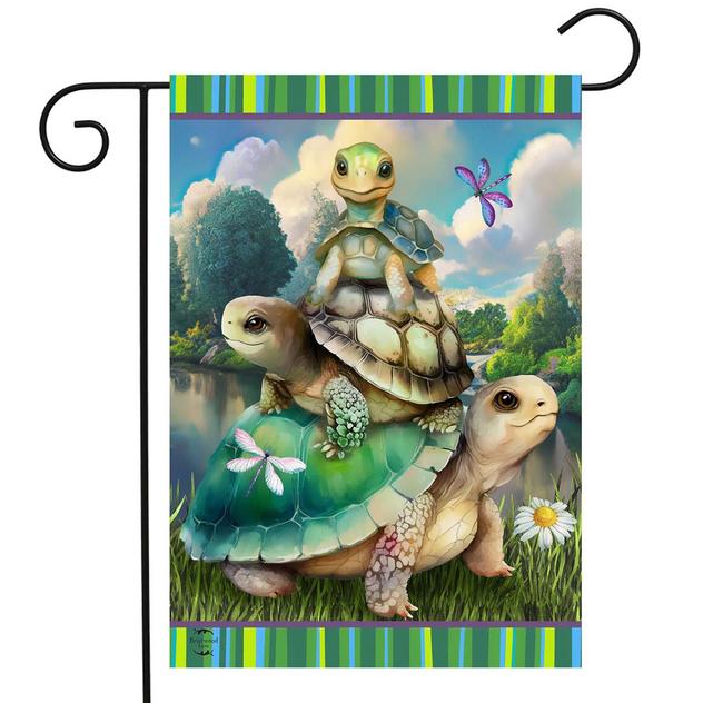 Briarwood Lane Turtle Trio Garden Flag