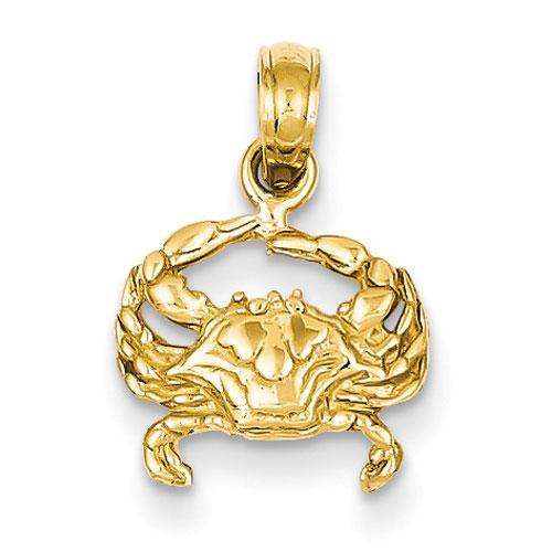Gold Classics(tm) 14k. Yellow-Gold Crab Pendant