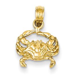 Gold Classics(tm) 14k. Yellow-Gold Crab Pendant