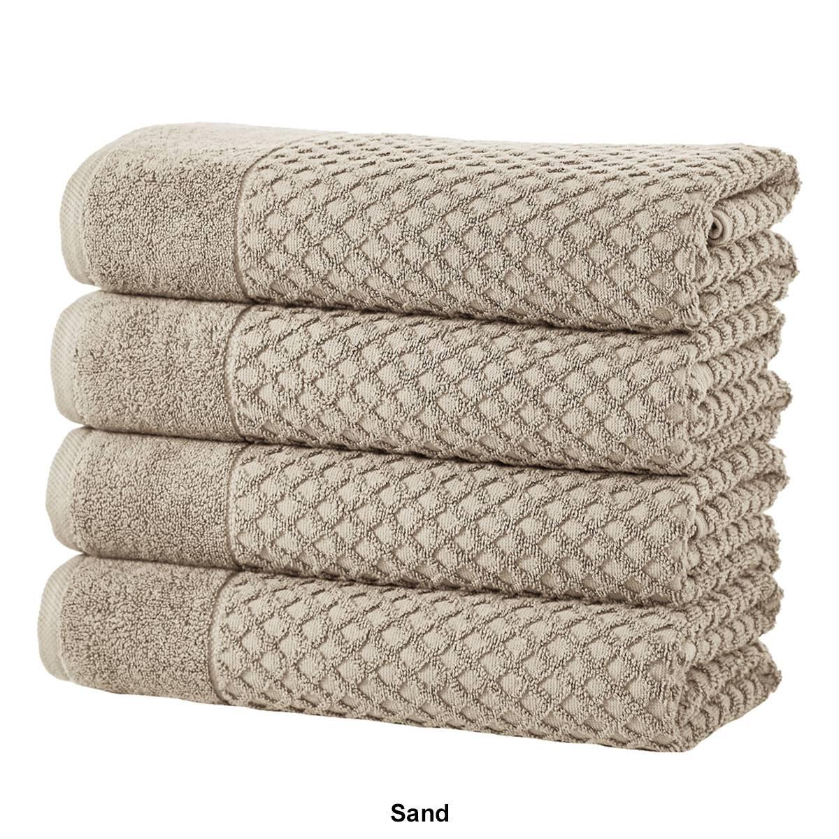 Freshfolds Grayson 4pc. Cotton Lattice Textured Bath Towel Set